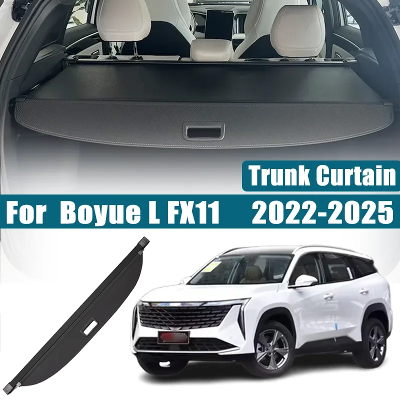 Car Trunk Cargo Cover for Geely Boyue L Atlas FX11 Starray 2025 2024 2023 2022 Accessorie  Storage Partition Auto Interior Parts