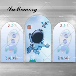 Outer Space Astronaut Arch Backdrop Cover Blast Off Boys Baby Shower Birthday Party Chiara Wall Banner Photography Backgrounds