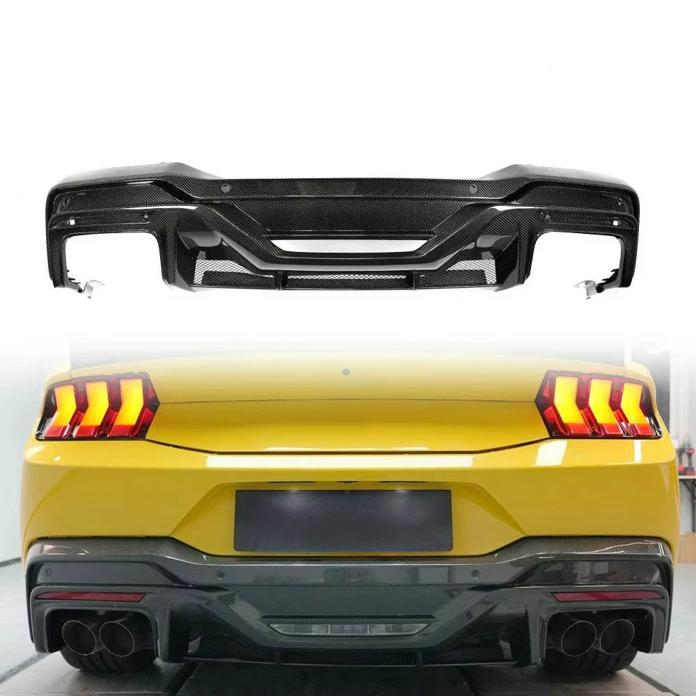 

Carbon Fiber S650 Rear Bumper Diffuser Lip for Ford Mustang S650 2.0T 2.3T Base Model 2024