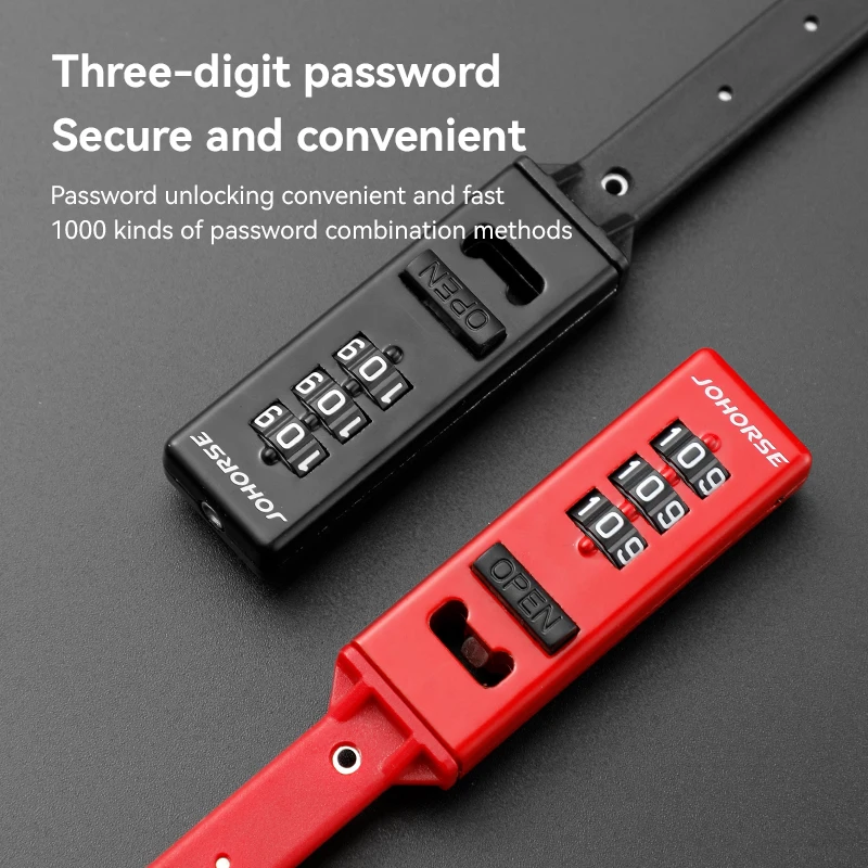 3-digit Password Tie Lock stainless steel Multipurpose Bicycle Electric Scooter Motorcycle Portable Anti-theft Bike Helmet Lock