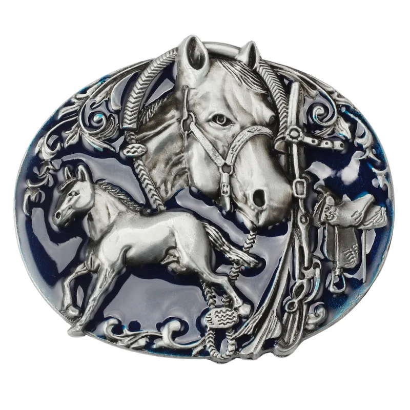 Horse Image Belt Buckle 3.8cm Belt Buckle Belt DIY Components