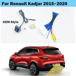 Car Rear View Reversing Camera for Renault Kadjar 2015 2016 2017 2018 2019 2020 OEM Monitor without Damaging Car Wiring