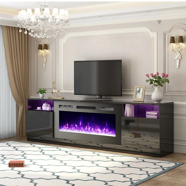 Storage Modern Fireplace TV Stand for Living Room Factory Wholesale Customized Simple Wooden Living Room Furniture