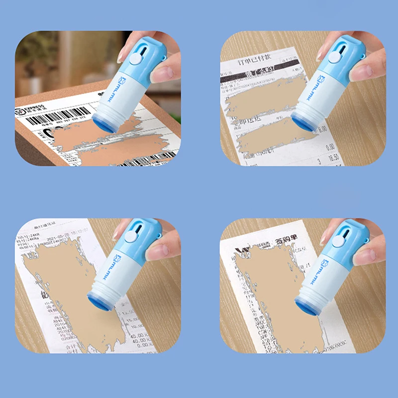 Thermal Paper Correction Fluid With Unboxing Knife Confidential Seal Correction Device Portable Courier Invoice Alter Tool