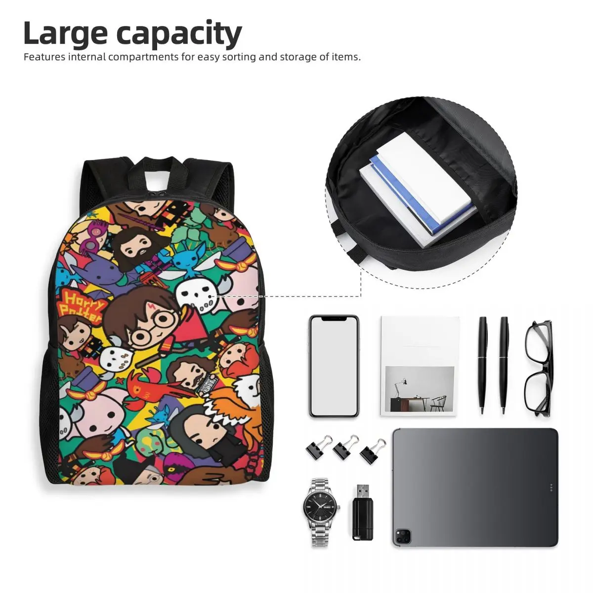 Aangepaste H-Harrys reisrugzak heren dames schoollaptop boekentas Magic School College Student dagrugzaktassen