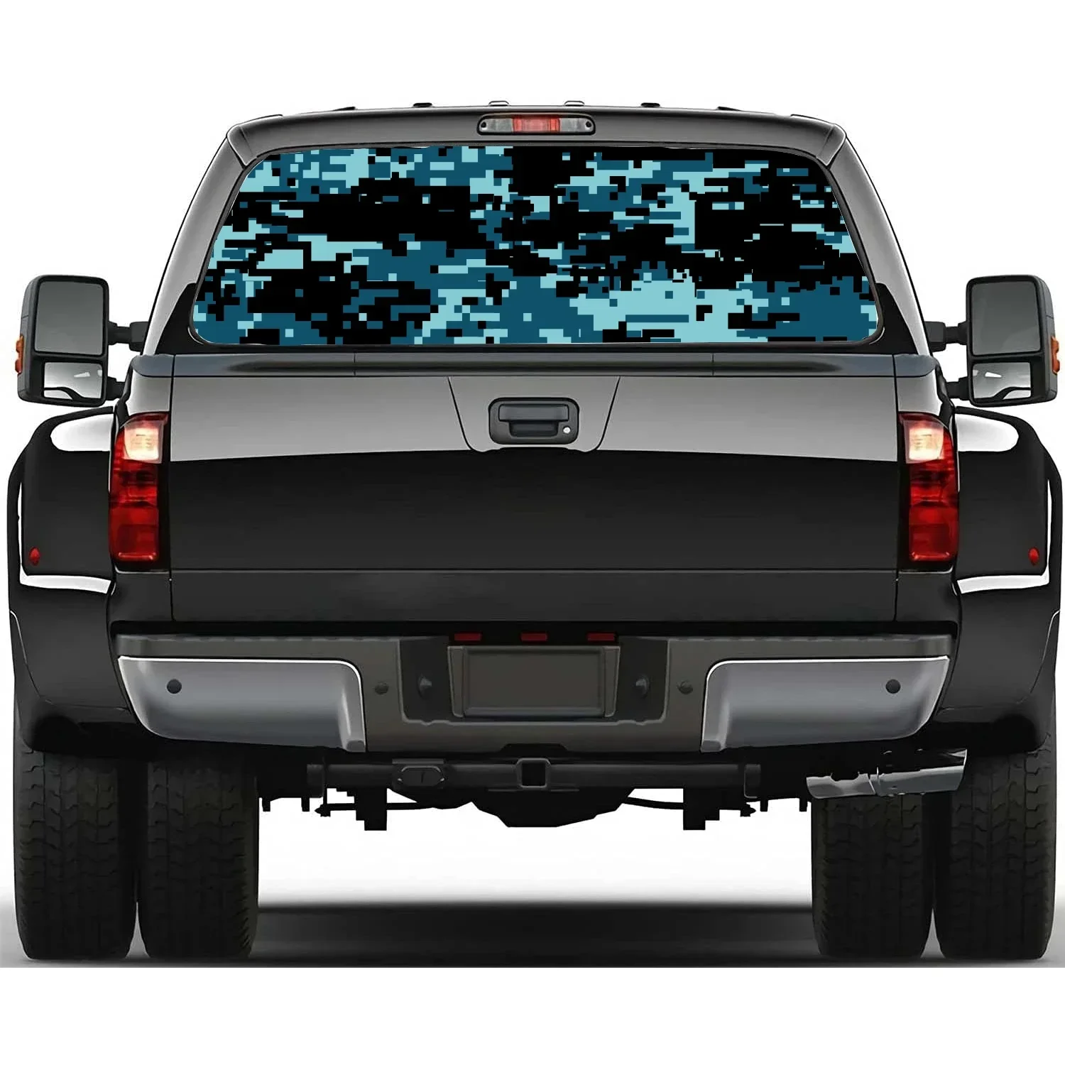 

Camouflaged Modern Abstract Rear Window Decal Fit Pickup,Truck,Car Universal See Through Perforated Back Windows Vinyl Sticker