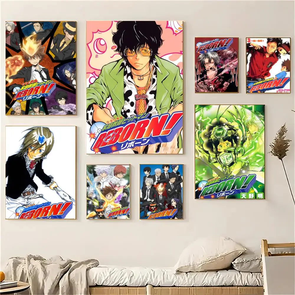 HITMAN REBORN! Anime Shonen Poster Self-adhesive Decal Living Room Bedroom Party Bar Decor Moisture-proof Fade-resistant