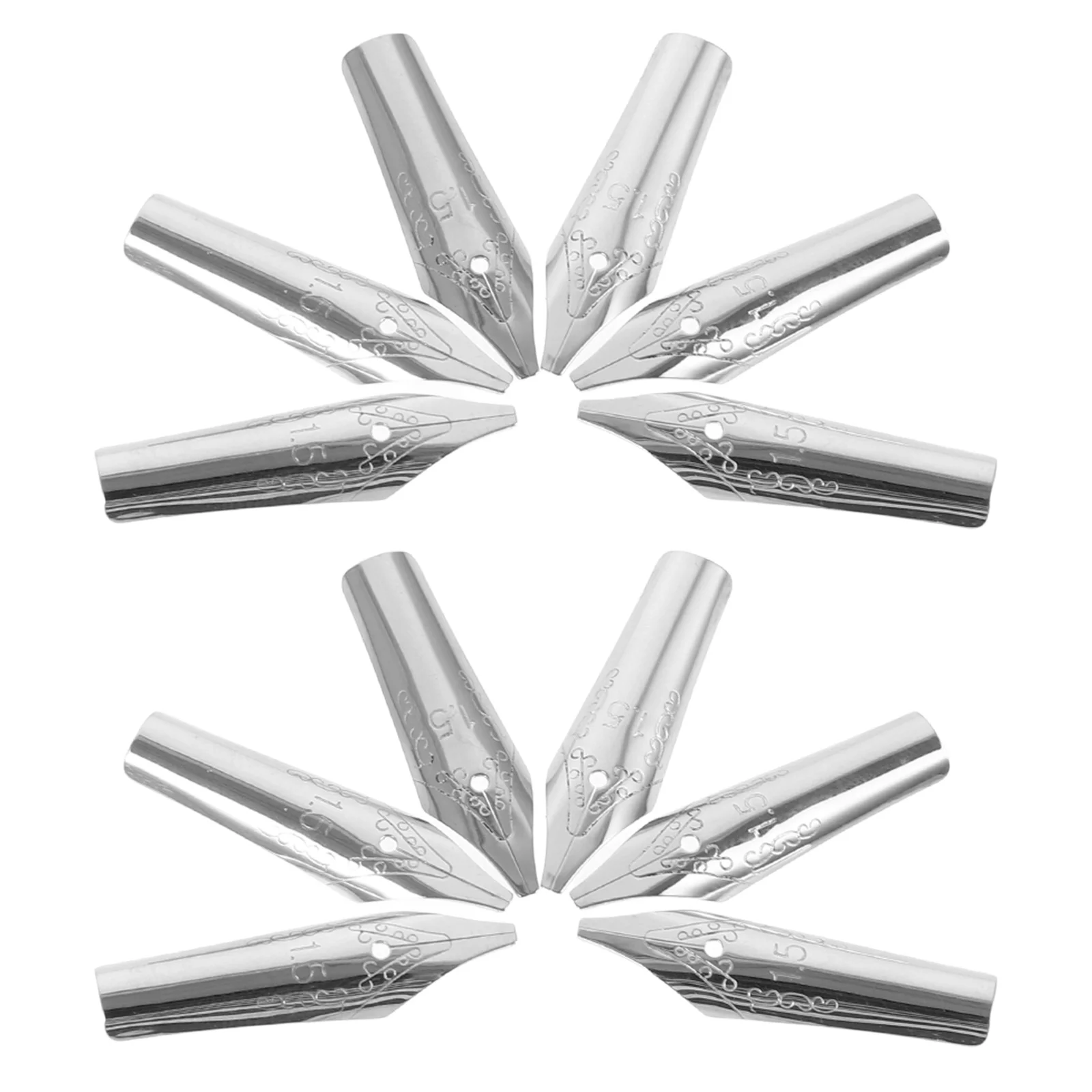 20 pçs caneta tinteiro nibs de aço inoxidável ponta fina substituição nibs para escrever caligrafia desenho uso caneta dicas substituição