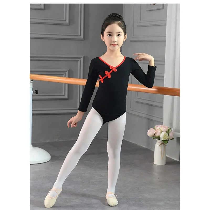 

Ballet Dance Top Autumn Winter Long Sleeve Button Outfit Dance Training Daily Class Practice Dancing Wear Soft Stylish Bodysuit