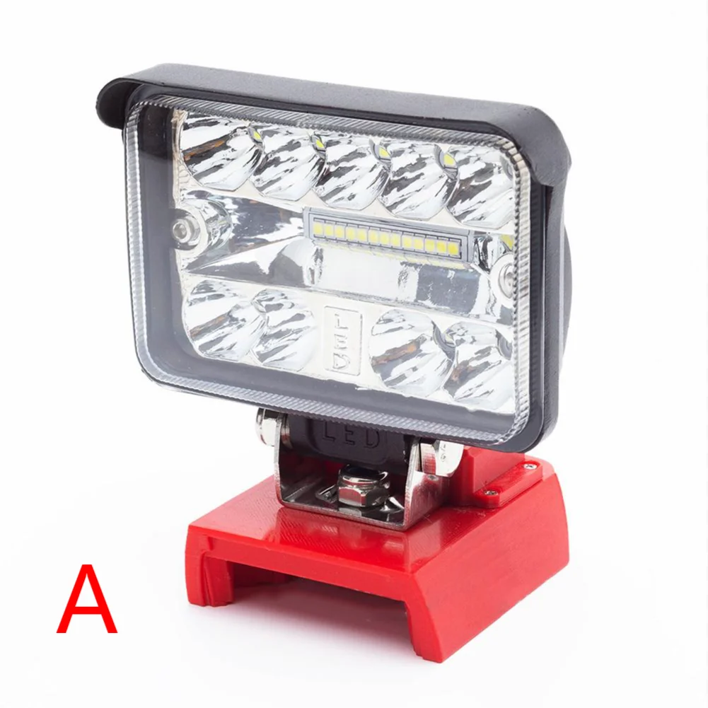 Wireless LED Work Light For 18V Battery With USB Low Voltage Protection Rechargeable Worklight For Camping Fishing