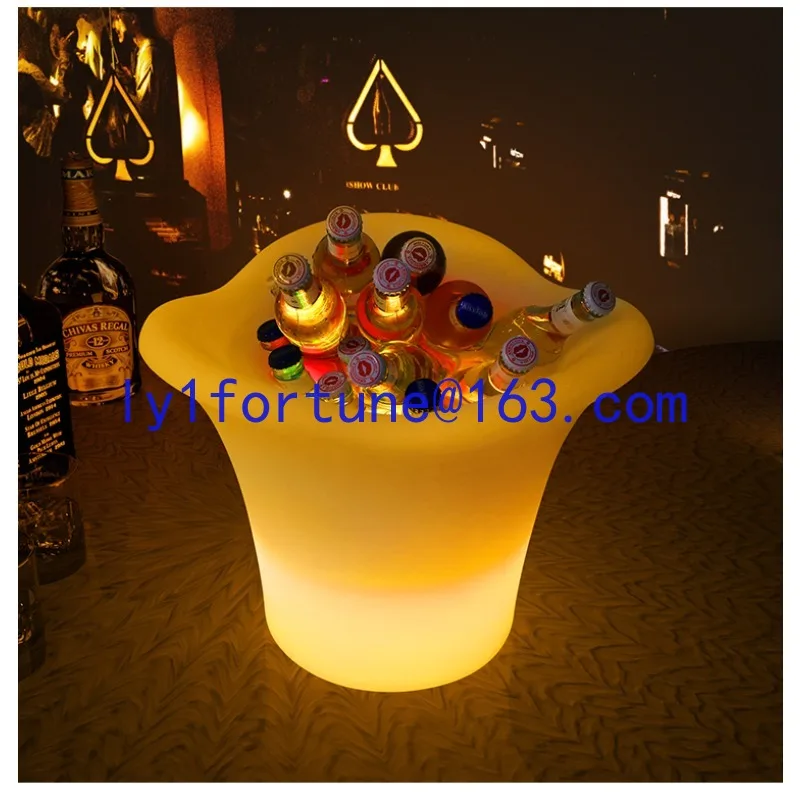 

Modern Bar Luminous Ice Bucket LED Yuanbao Ice Bucket Acrylic Champagne Beer Frame