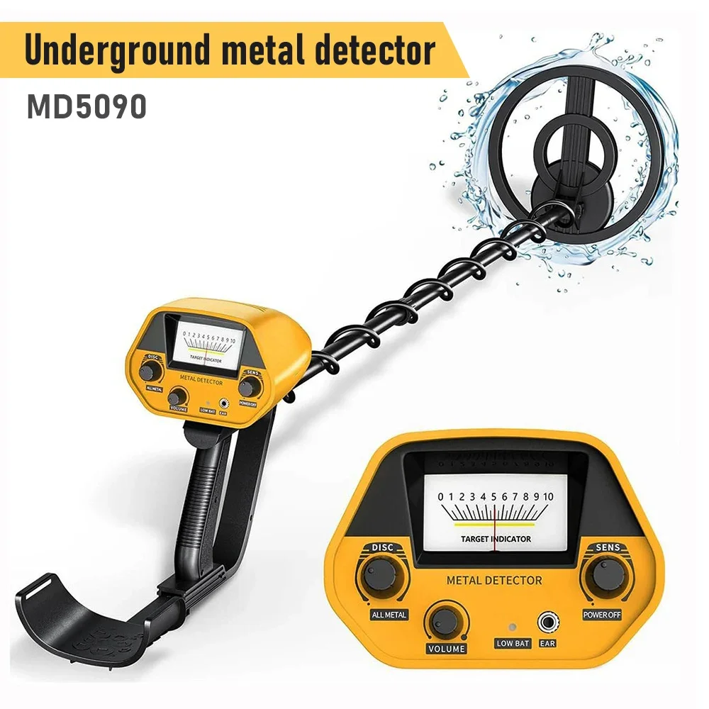

Portable Metal Detector MD5090 Deep Search Gold Finder for Treasure Hunting Outdoor Underground Scanner Finder Digger