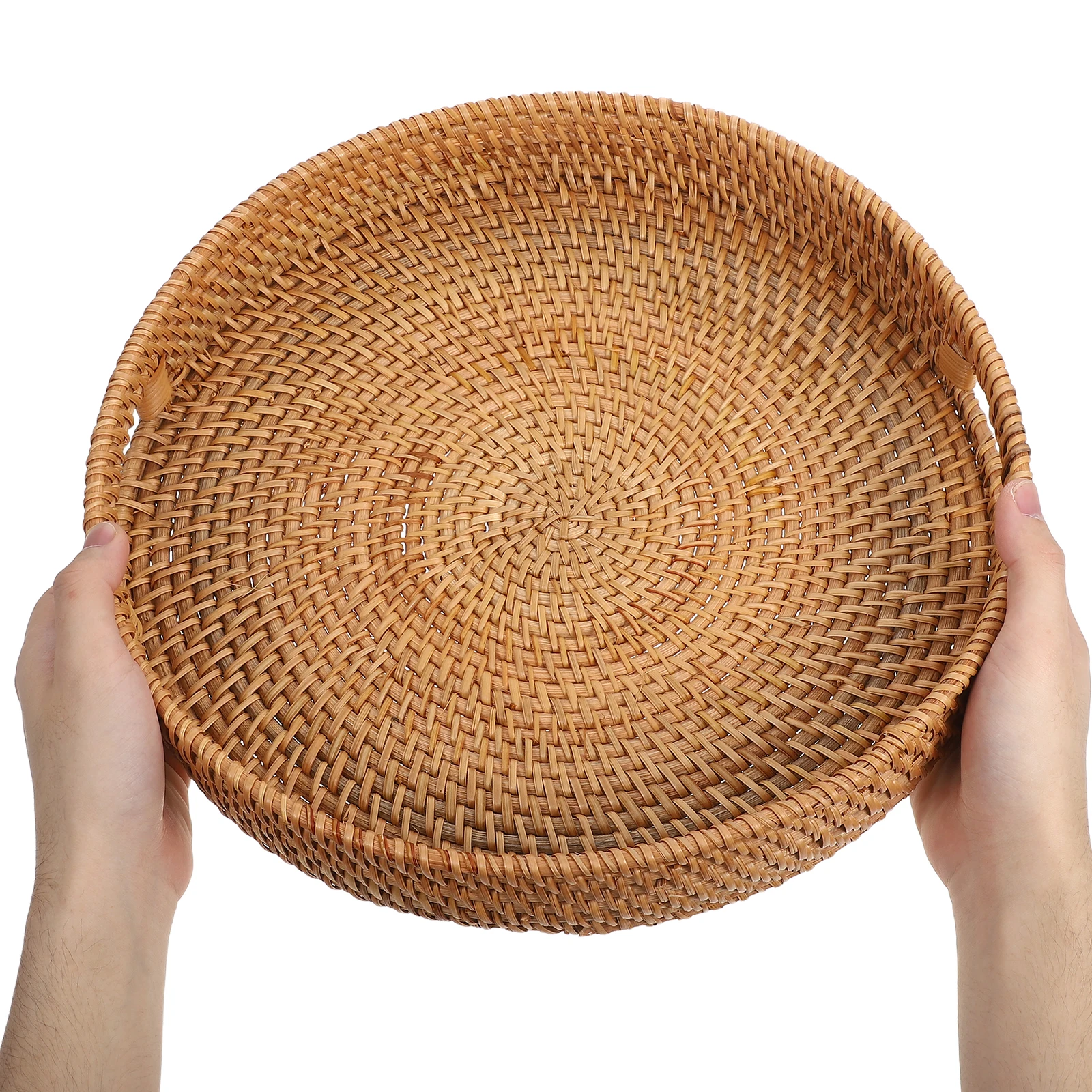 

Rattan Tray Basket for Bread Food Baskets Serving Display Vendor Events Drinks Snacks Trays