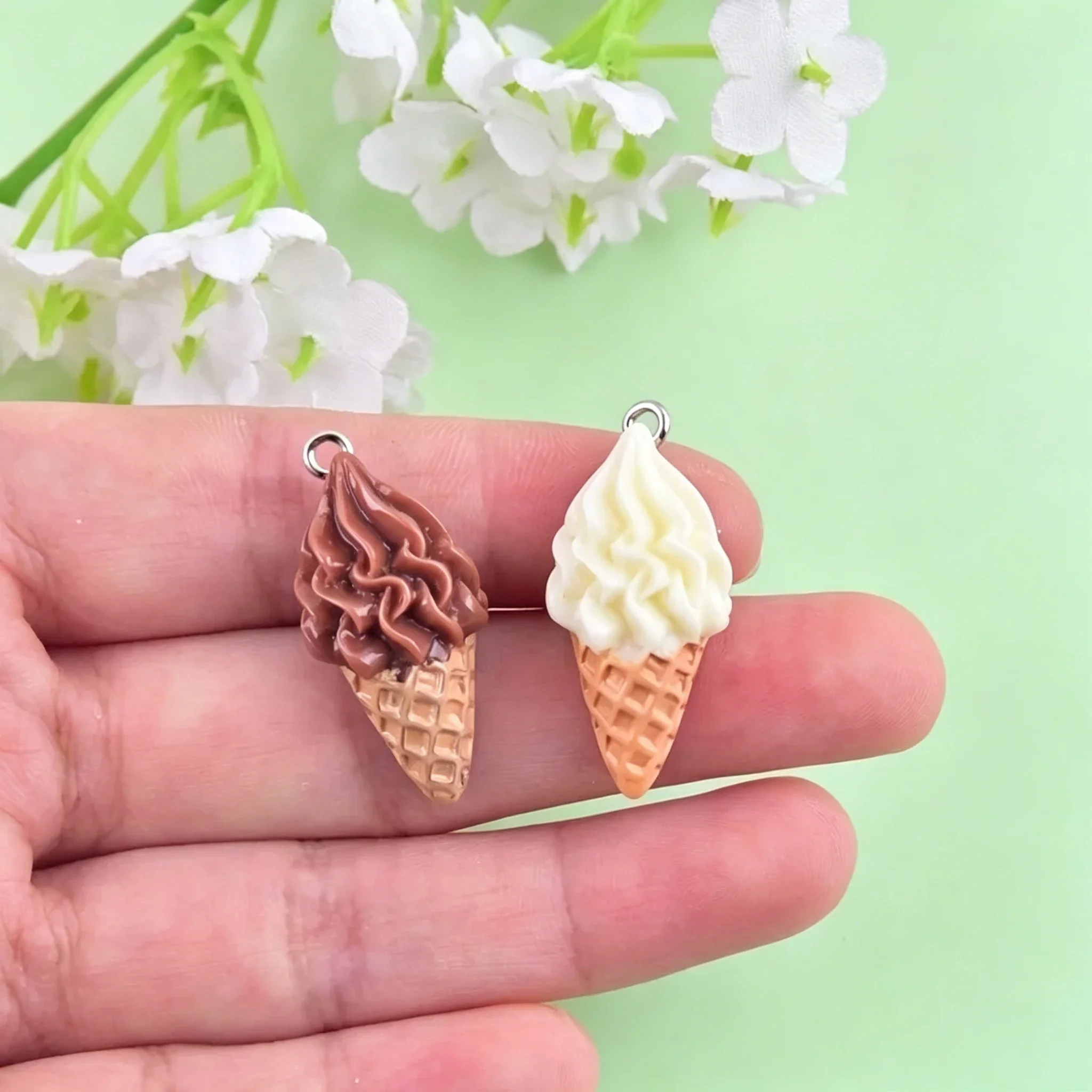 10Pcs Bulk Cute Ice Cream Resi - Resin Art Keychain review and price