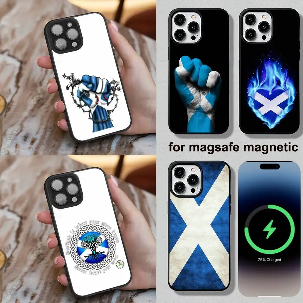 

Scotland Scottish Flag Phone Case For iPhone 16,15,14,13,12,11,Plus,Pro,Max,Mini Soft Magesafe Magnetic Wireless Charge