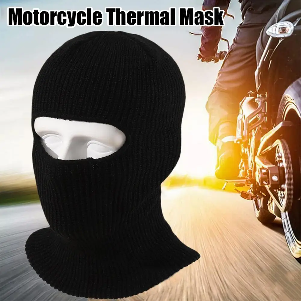 Motorcycle Full Face Cover Ski Mask Hat Bear Ear Balaclava Knitted Hats Outdoor Cycling Ear Protection Hat Beanies Mask