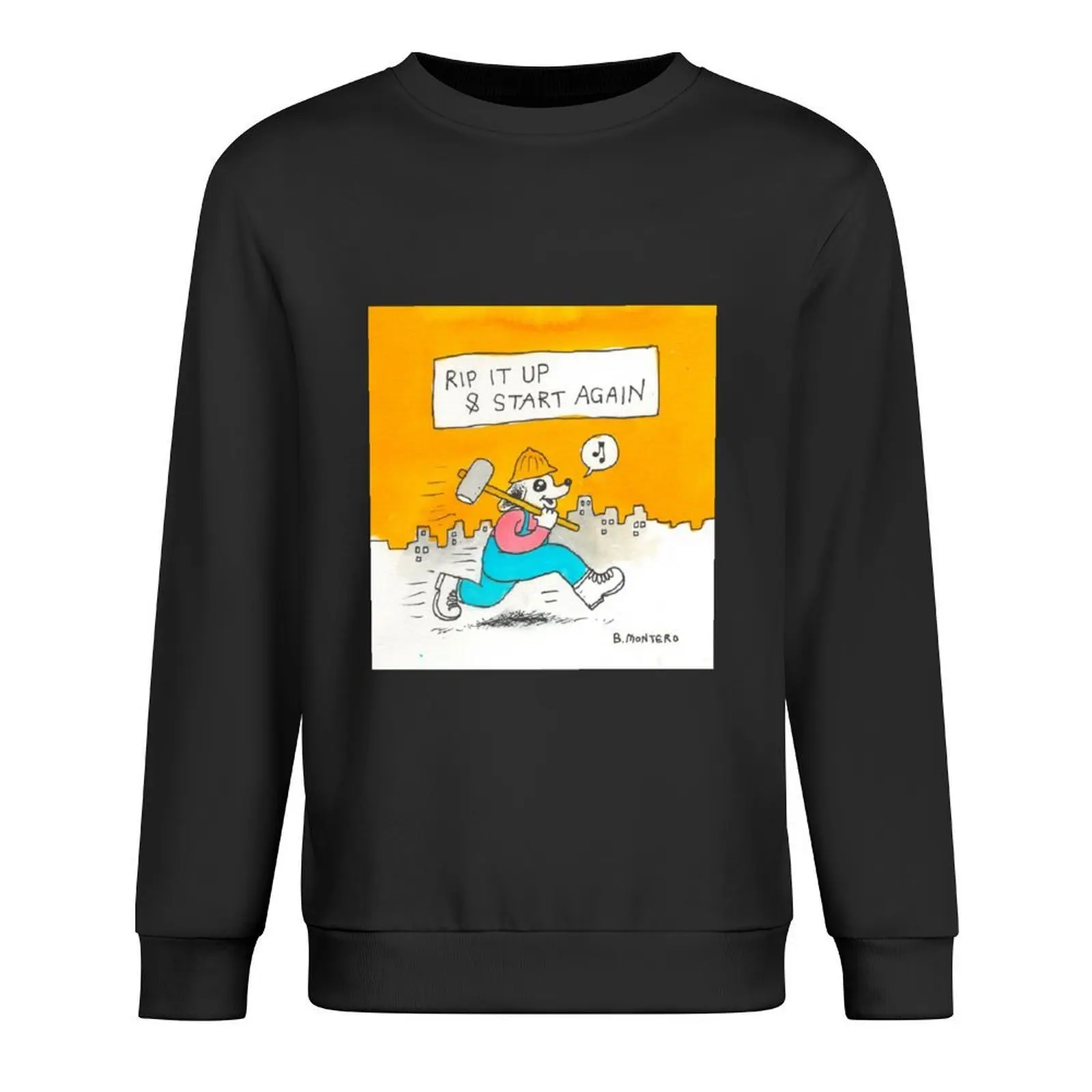 

Rip It Up And Start Again Pullover autumn jacket men aesthetic clothing men clothes anime clothing men's sweatshirt