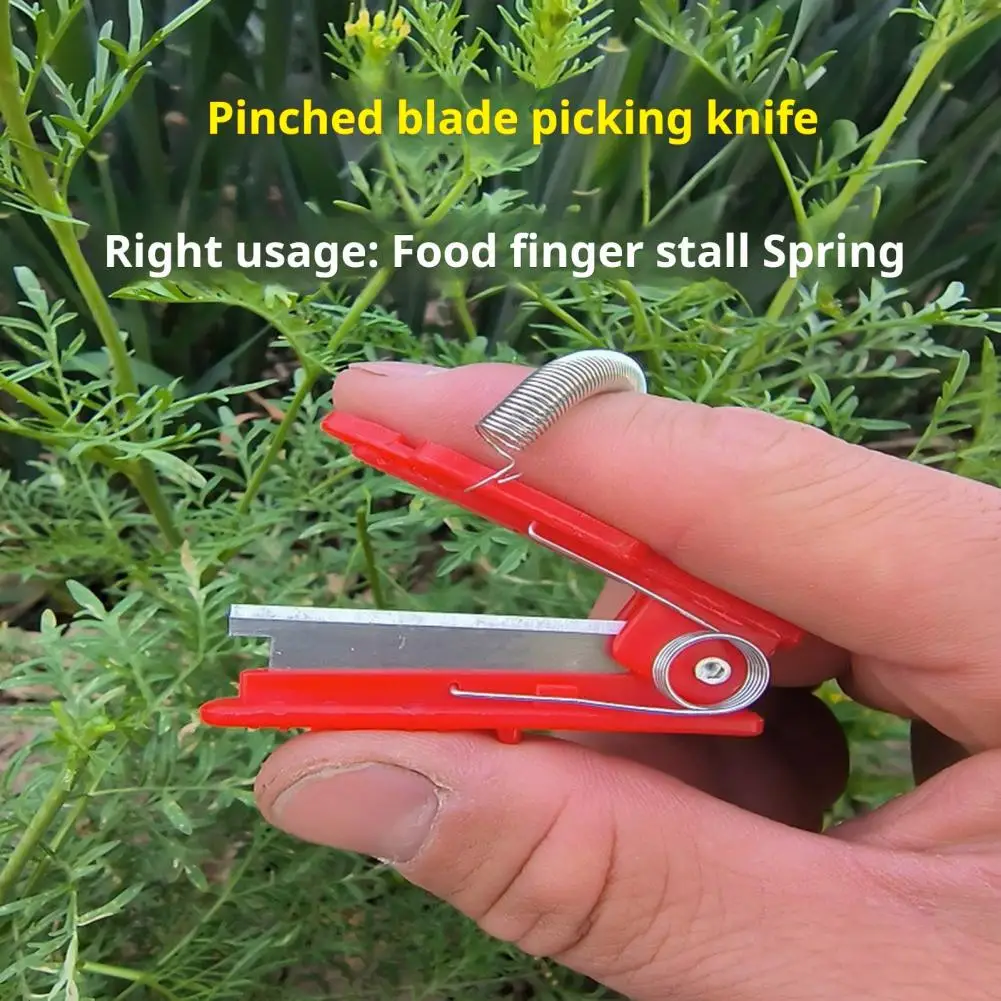 10 Pcs Gardening Thumb Shears Spring-assisted Branch Pruning Guillotine Stainless Steel Thumb Knife for Fruit Vegetables Picking