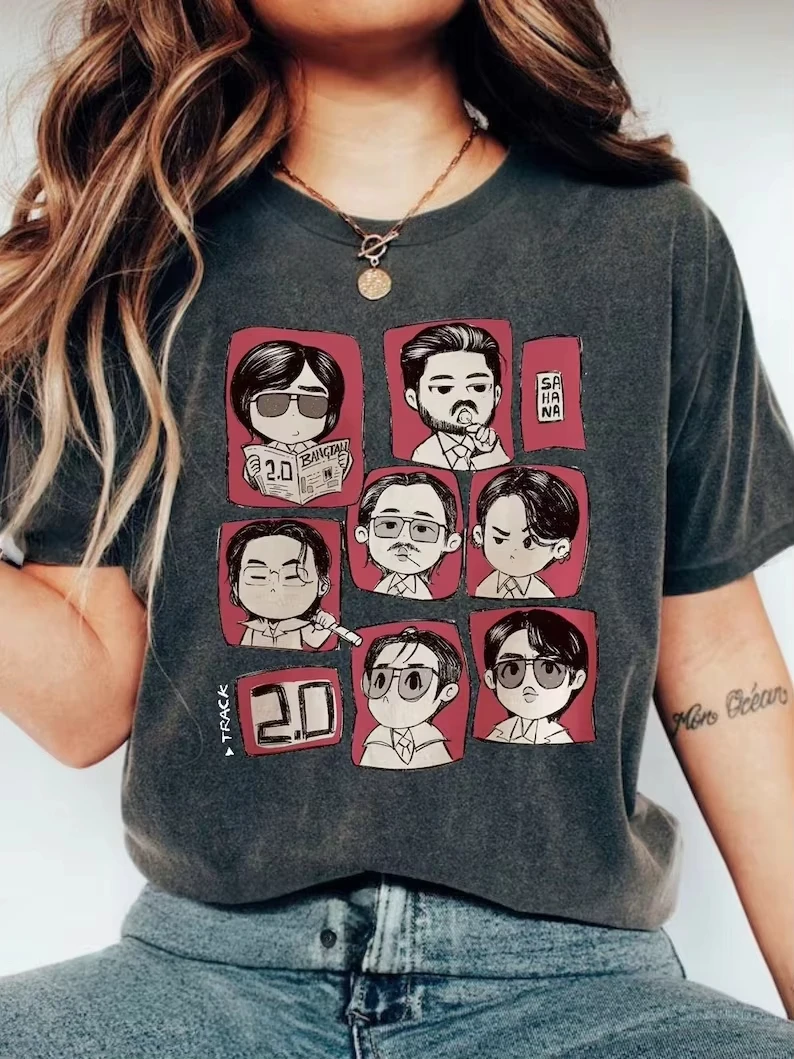 2026 Sommer K-Pop Koreanische Boyband Q-Version Charakter-T-Shirt 100% Baumwolle Unisex Hochwertiges Y2K Mode-Shirt für Herren und Damen – Detail 6