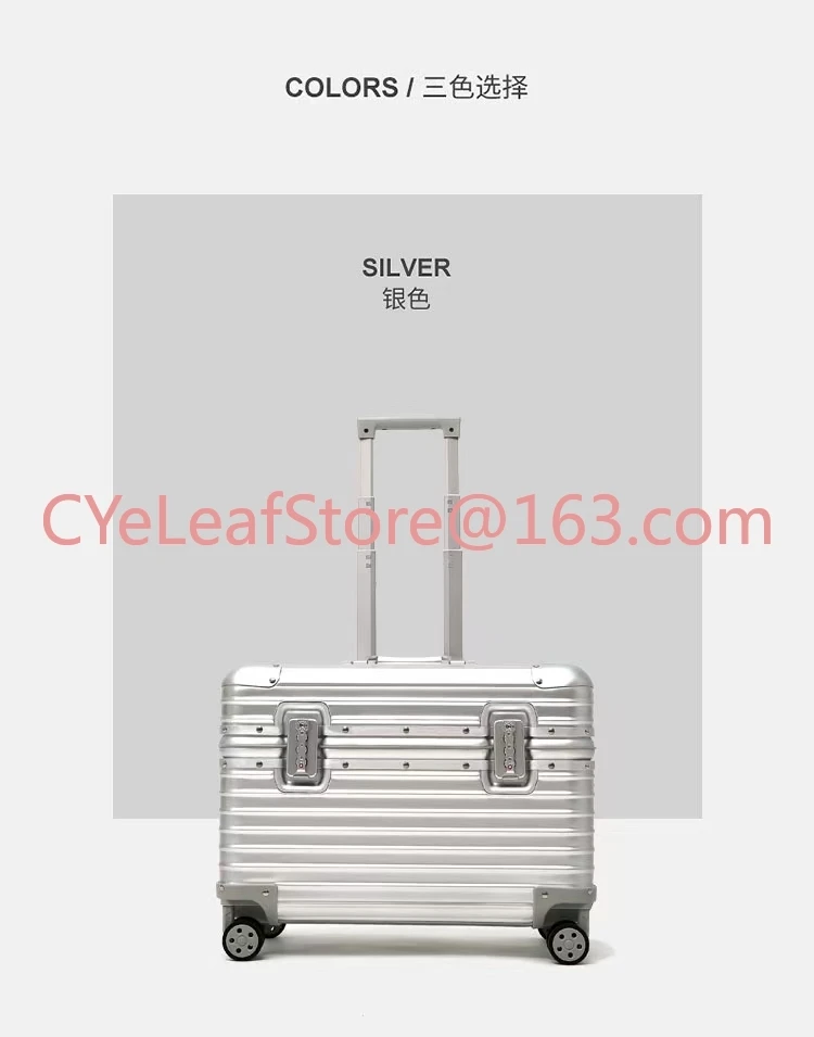 Travel Bags Business Carry On Aluminium Pilot Case Luggage Suitcases Trolley Pilot Case