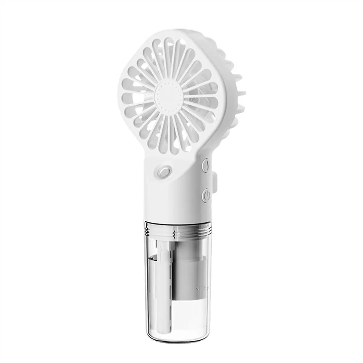 [T80C]Portable Handheld Fan Water Mist Fan Student Dormitory Mini Fan Summer Supplies Outdoor Cooling Tool,White