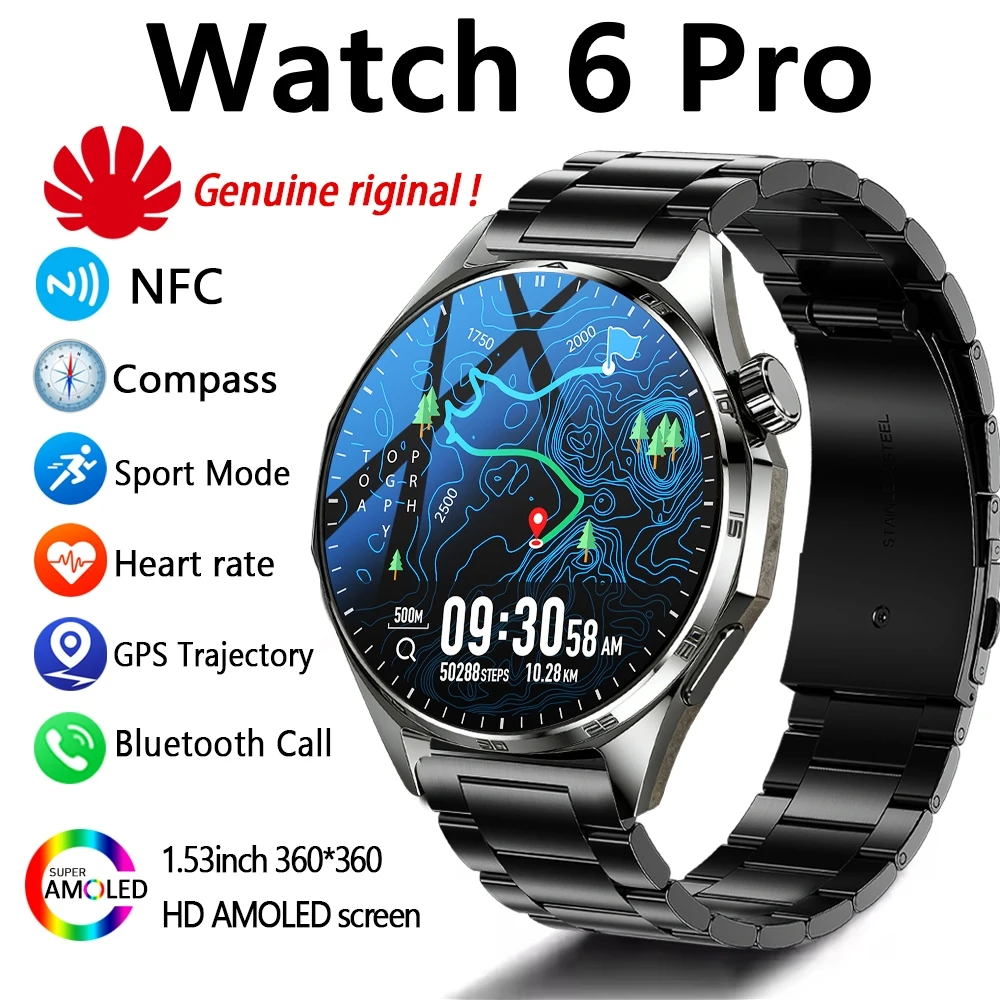 2026 Neue GPS Sport-Smartwatch für Herren NFC Kompass Fitness-Tracker Bluetooth-Anruf IP68 Wasserdichte Smartwatch für Android iOS