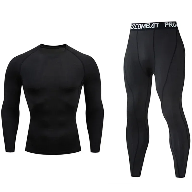 MMA Rashgard – vêtements de sport pour hommes, sous-vêtements de course, Jogging, Thermo, Compression de la peau, Fitness, séchage rapide, collants,