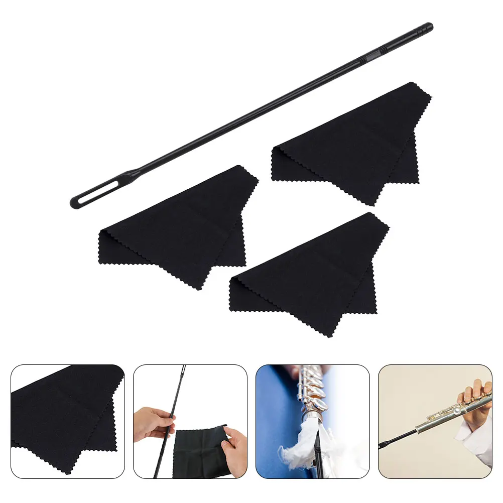 

Cleaning Rod Cloth Set Flute Supplies for inside Cloths Plastic Maintenance Kit