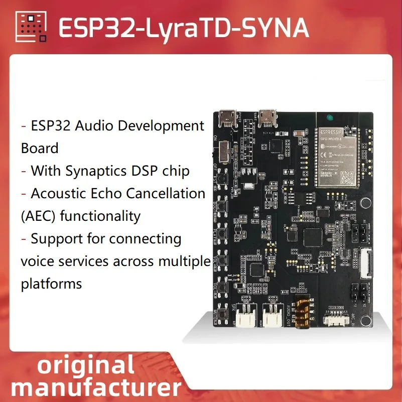 

ESP32-LyraTD-SYNA Development Board, DSP/AEC, Speech Recognition/Wake-Up Audio Support Evaluation Board