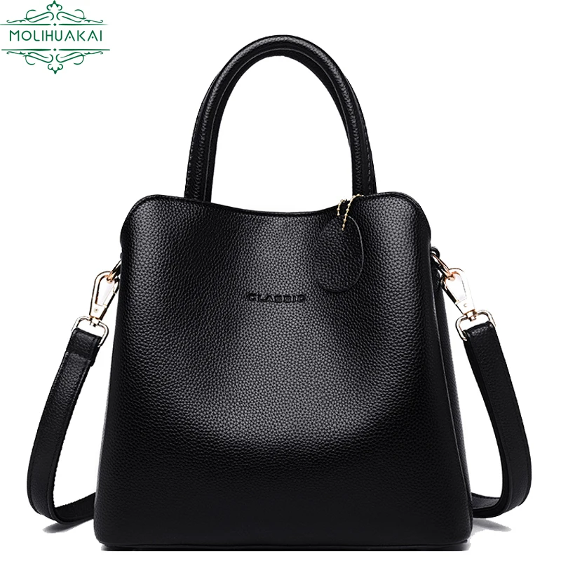 Luxury Brand Women Handbags Designer Shoulder Bags Leather Handbags Three-layer Pocket Crossbody Bags For Women 2022 Tote Bag