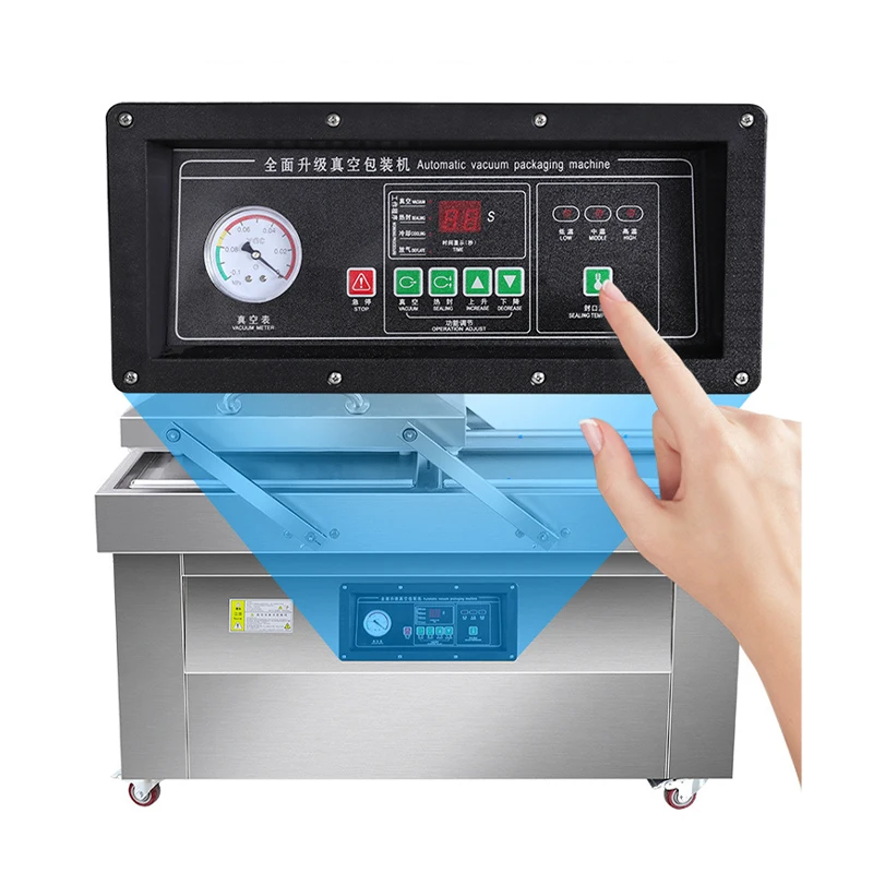 

Gold Seller DZ-400 Double Chamber Vacuum Sealer Wet Dry Multi-Purpose Vacuum Packing Machine with Microcomputer Control