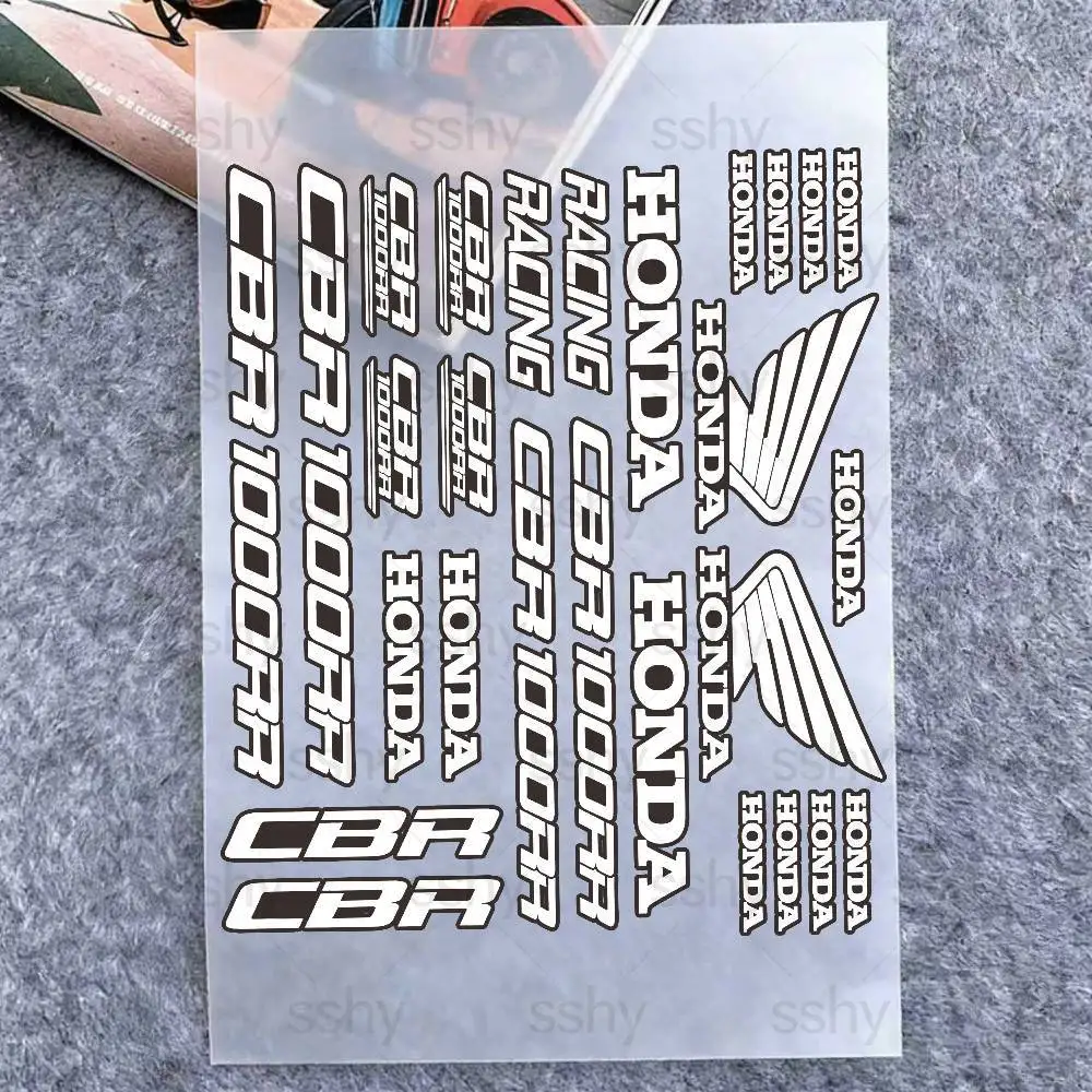 

Водонепроницаемые светоотражающие наклейки для мотоциклов и автомобилей HONDA CBR, 18 цветов, легко снимаемые.
