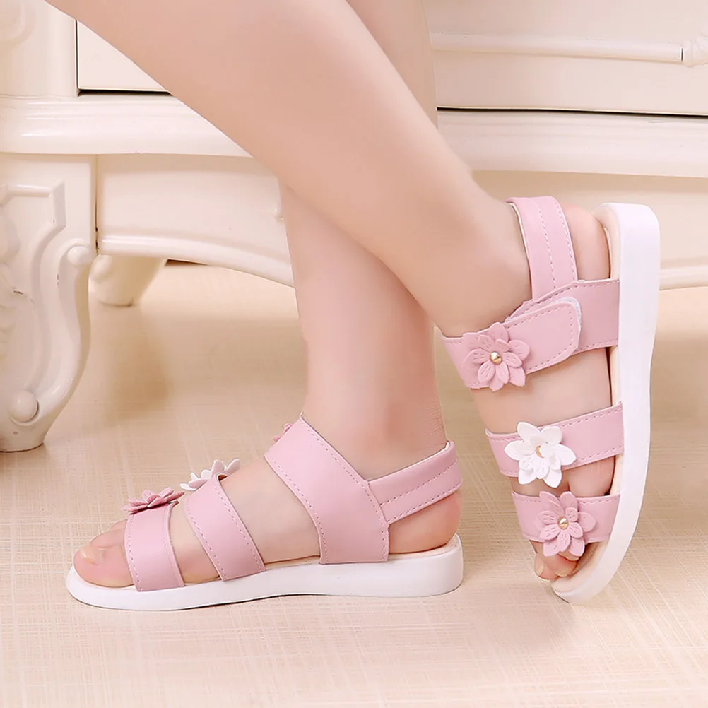 

Shoes for Women Sandals Kids Girl PU The Flowers Pink Girls Child