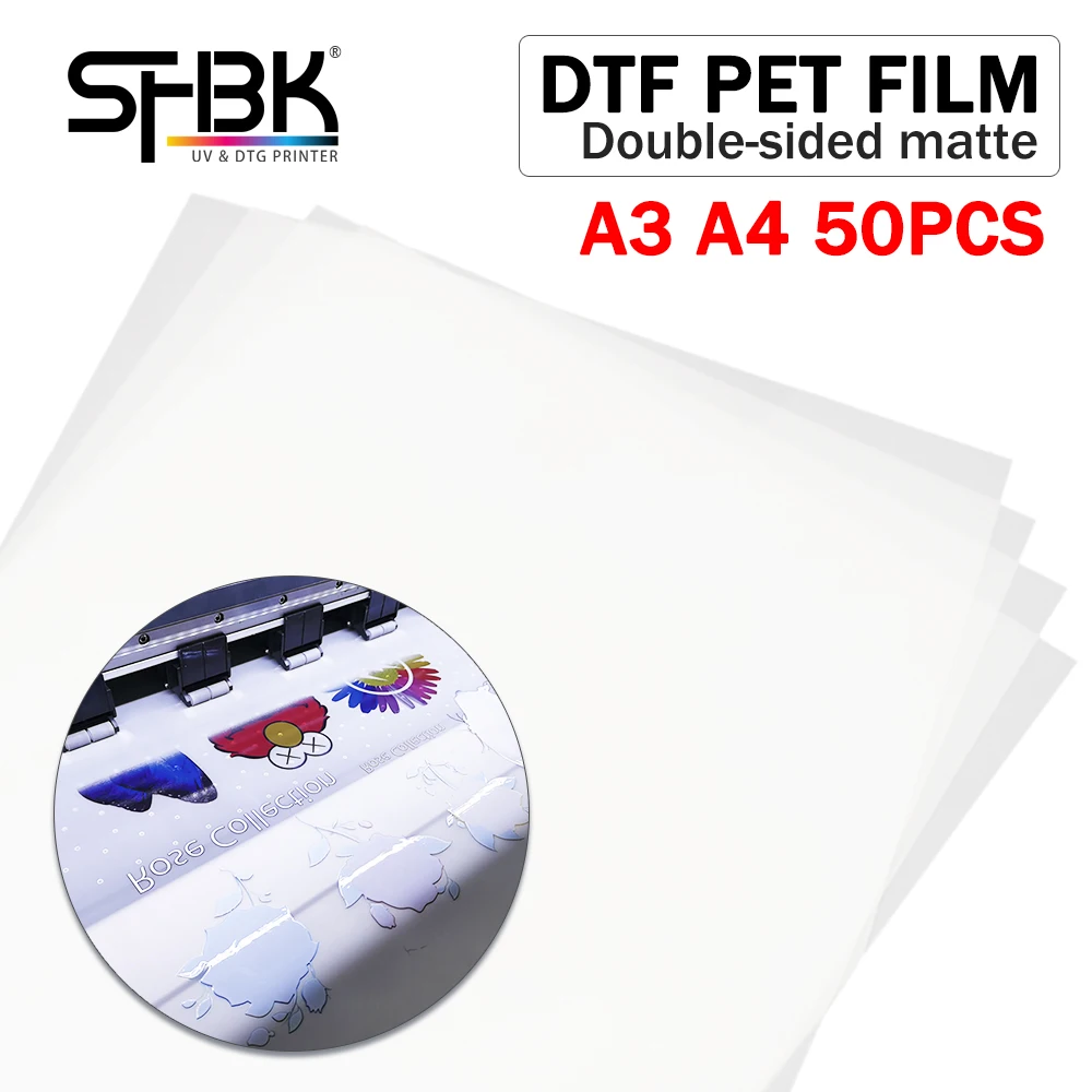 A3 A4 PET DTF Film For DTF printer heat transfer For Epson L805 L1800 R1390 L18058 L8058 XP600 R2000 For T-shirt printing