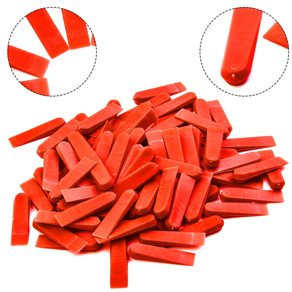 100 PCS Plastic Tile  Spacers Reusable Positioning  Clips Wall Flooring Tiling Tool  Red Leveler Wall Tile  Leveling Laying Tool