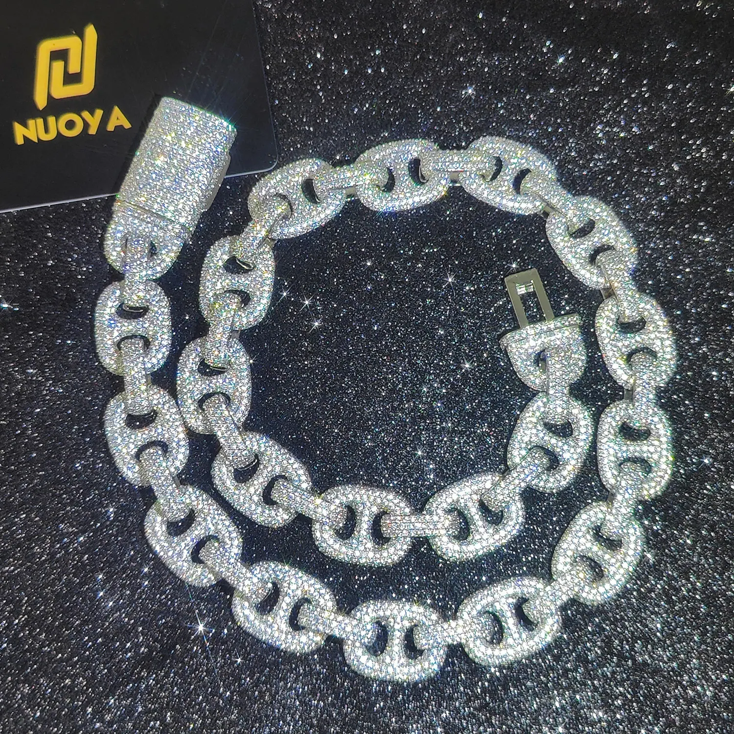 15mm Iced Out Pig Nose Cuban Link Chain Bling 5A+ Cubic Zirconia Necklace Rapper Hip Hop Jewelry Party Gift Drop Shipping