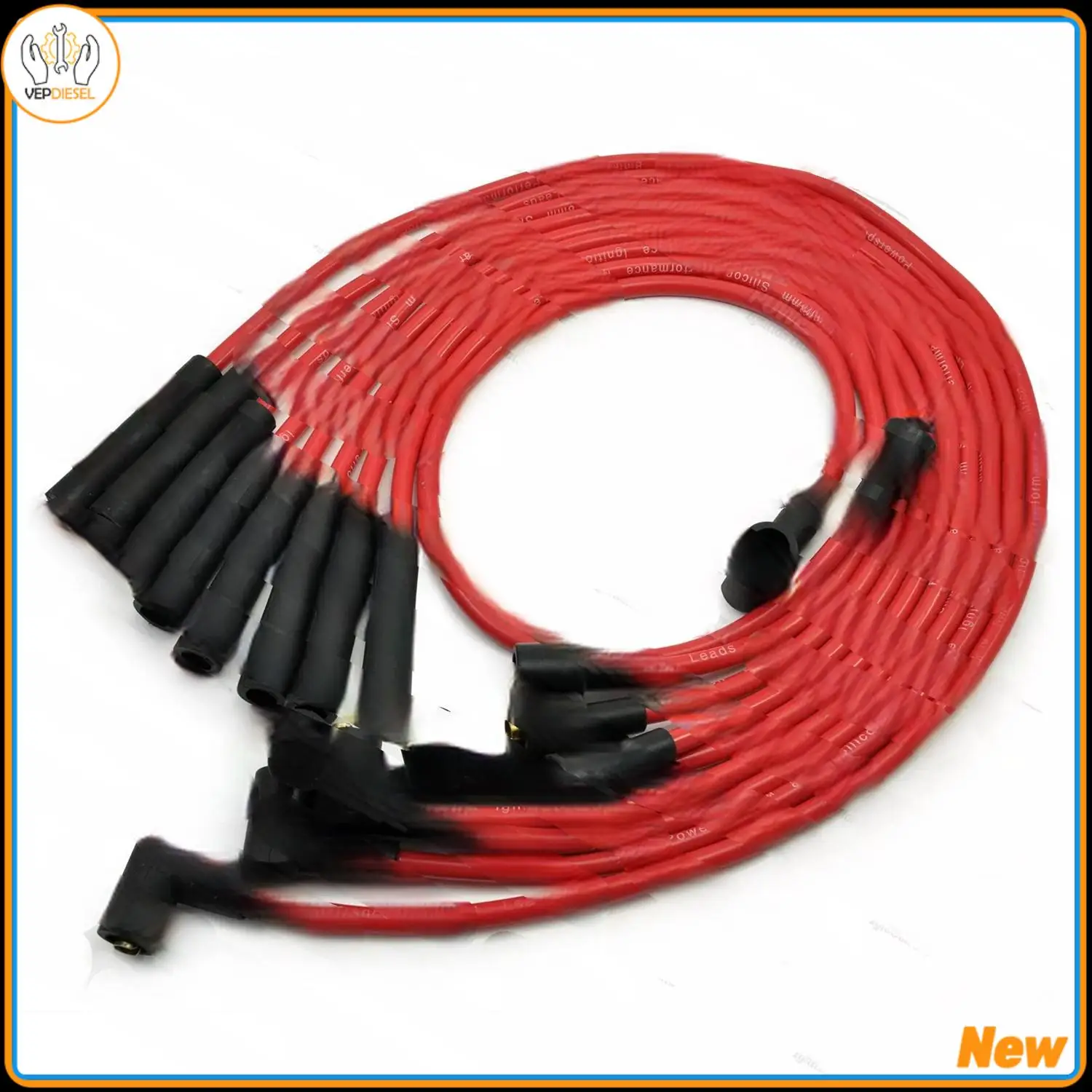 

9pcs 8mm New Performance HT Leads Silicon For Land Rover SD1 P6 MGV8 3.5 3.9 4.2L