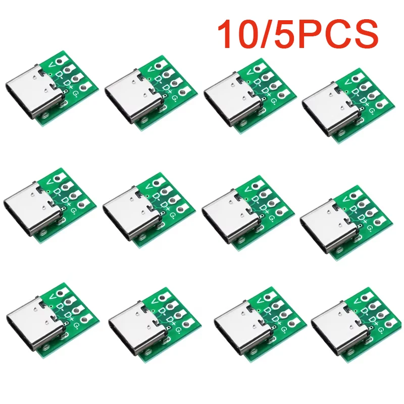 10/5Pcs TYPE C USB 3.1 Type C Connector 16 Pin Test PCB Board Plate Adapter Socket For Data Line Wire Cable Transfer