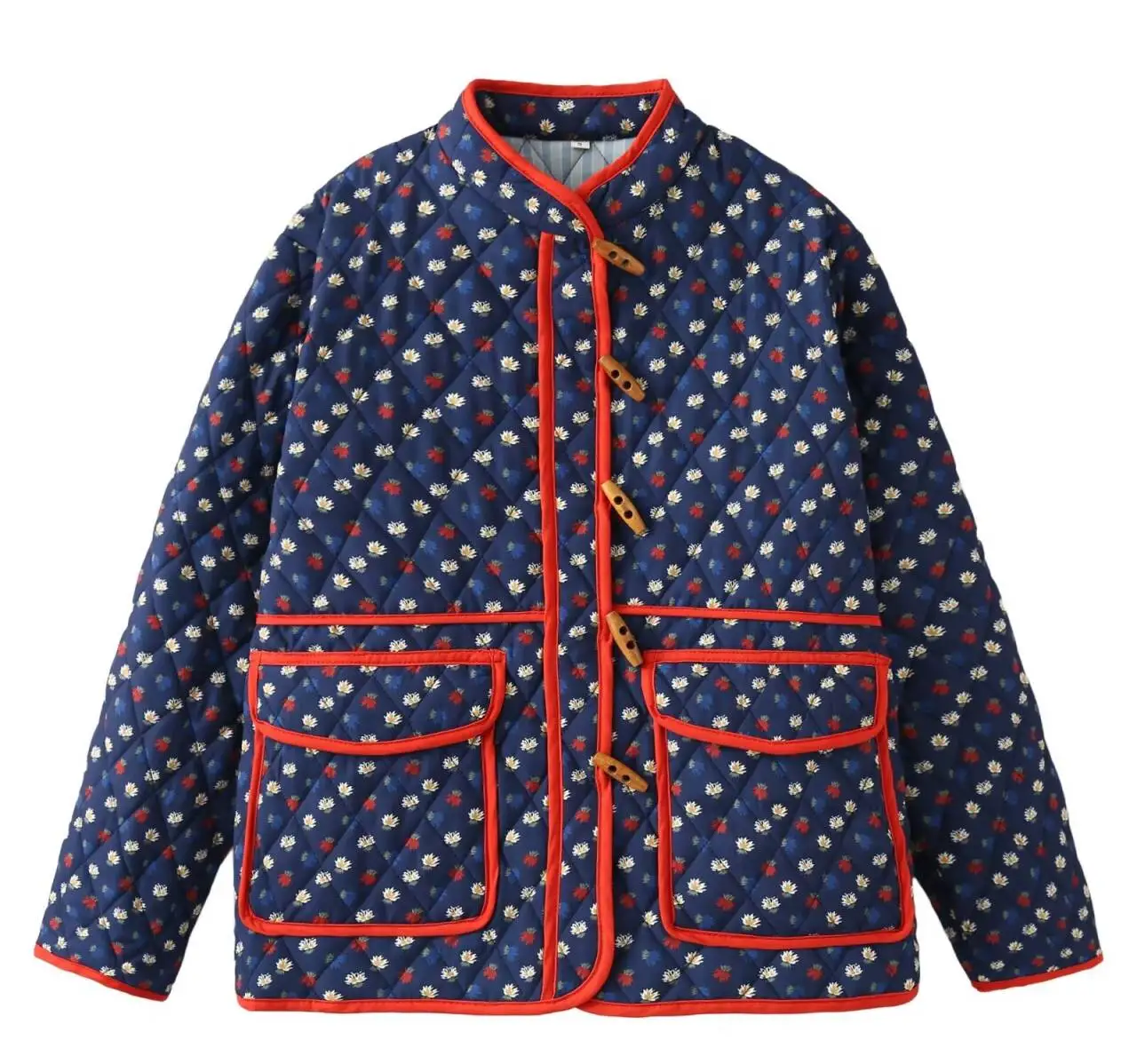 Parkas Womens Woman Winter Fall Woolen Single-Breasted Trimming Turndown Collar Pleated Maxi Layered College Uniform Students OL