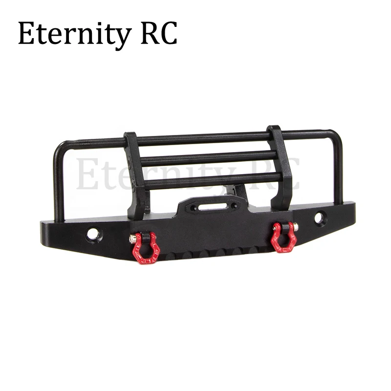 牽引フック付きメタルフロントおよびリアバンパー、TRX4M ディフェンダー、1/18 RC クローラー、車のアップグレードパーツ、アクセサリー