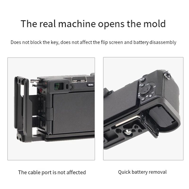 Jlwin แผ่นยึดกล้องสำหรับถ่ายภาพแนวตั้งแผ่นฐานเดียวสำหรับ A7CR A7CII Sony A7C2