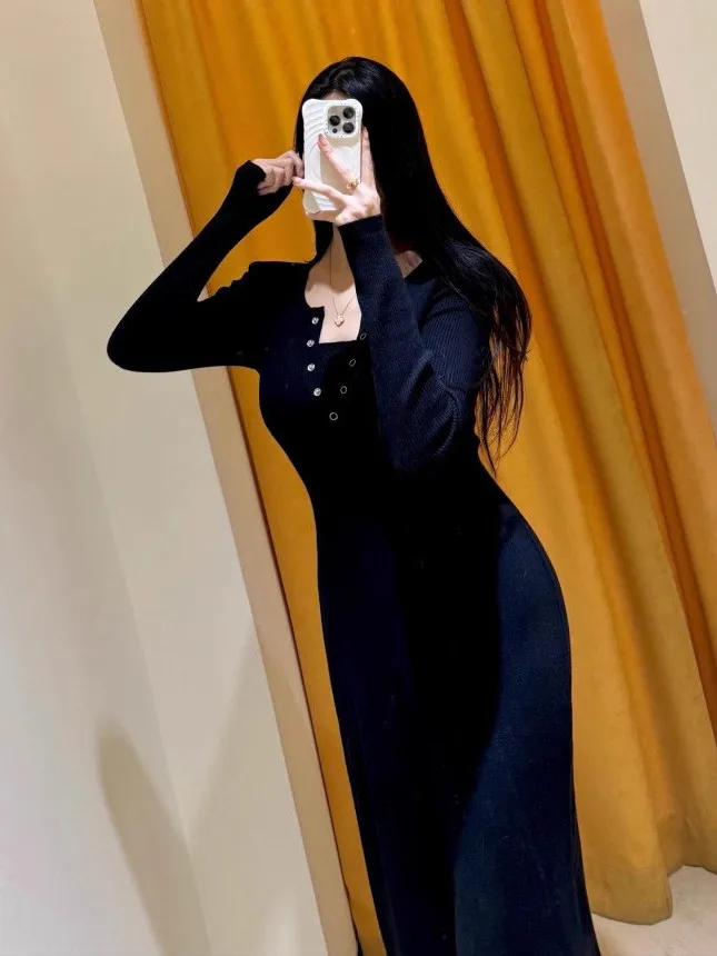 Faionable Sexy Wrap Body Long Dr femmes début automne nouveau Vintage rayures v-ne minceur sur le genou Dr