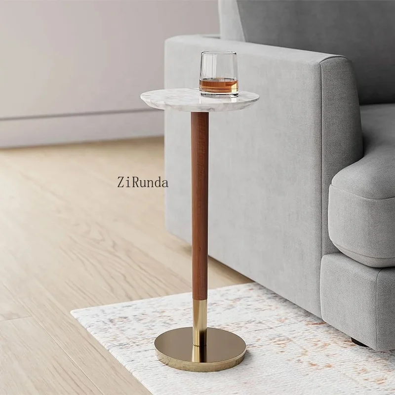 High quality solid wood modern retractable multi-functional coffee table business leisure living room side table sofa limestone