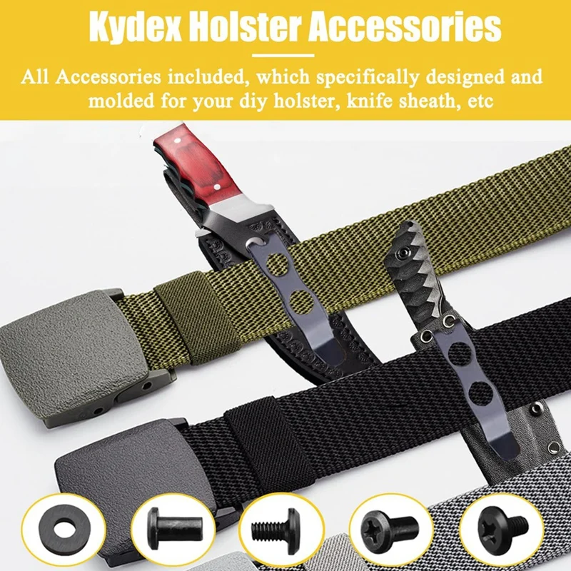 Belt Clip Knife Sheath, Metal Leather Waist Clip, Knife Clip Replacement, Universal Belt Clip,Leather Making Accessories