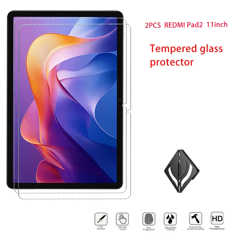 2PCS Tempered Glass Screen Protector For Redmi Pad 2 11inch OR Redmipad pro 12.1 Anti Scratch HD Tempered Glass Film