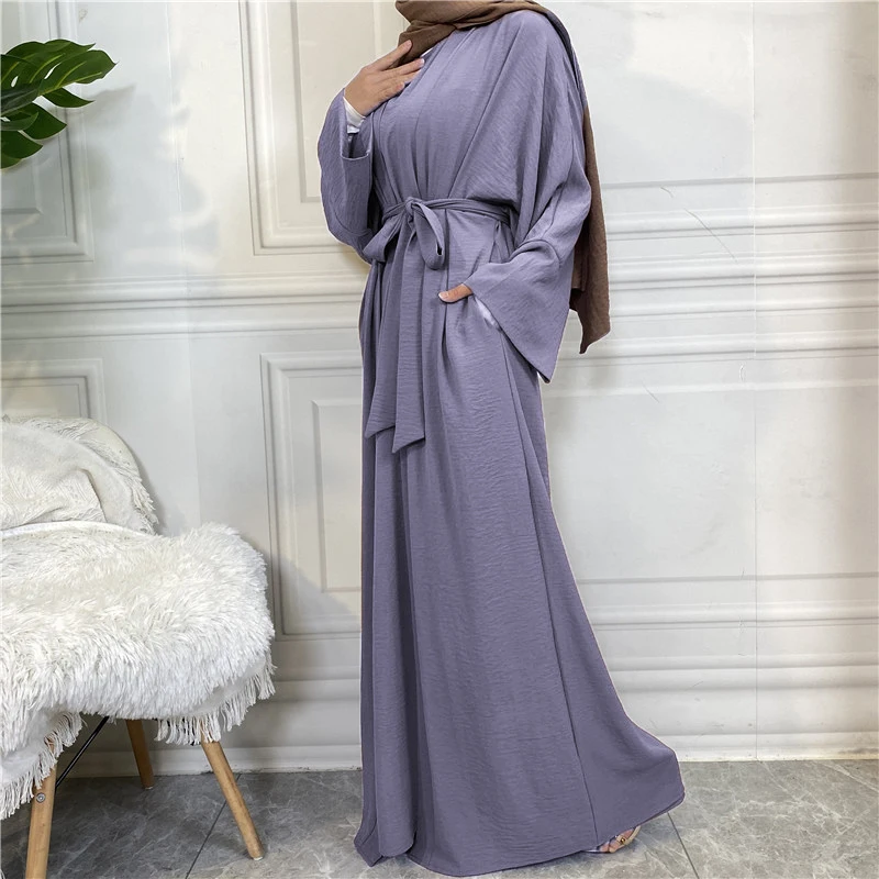 2 Piece Abaya Kimono Matching Muslim Set Ramadan Abayas for Women Dubai Turkey Inner Hijab Dress African Islam Clothing Jilbabs