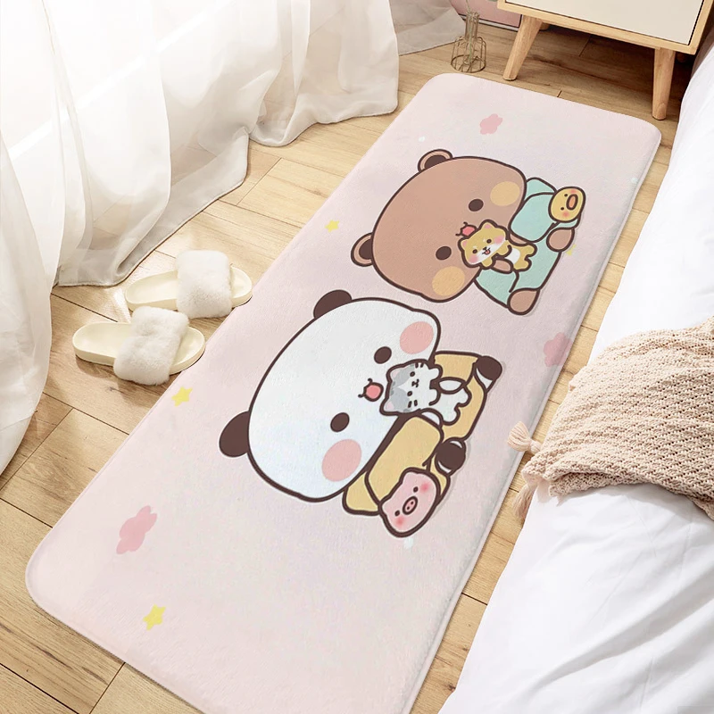 

Bubu and Dudu Cute Carpet for Bedroom Bathroom Foot Mat Non-slip Balcony Hallway Rug Slip-resistant Entrance Door Doormat Home