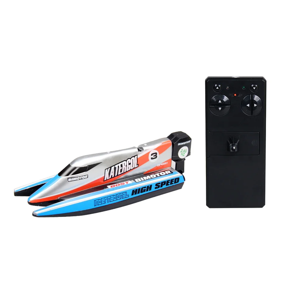 Mini Racing Boat Racing Electric Ship Fast High Boats Water Kids Children (Blue) rc boat rc ship