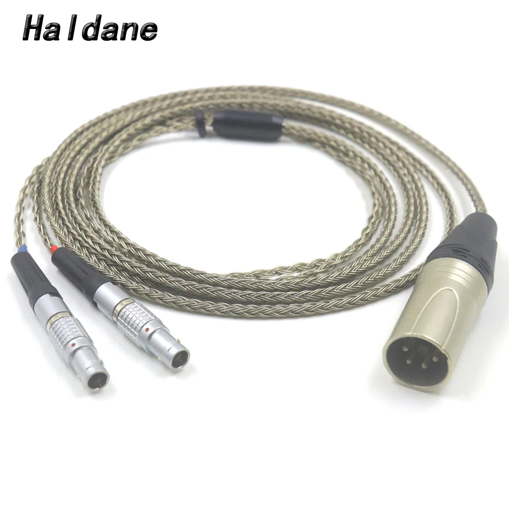 

Haldane Gun-Grey 16Cores Silver Plated Graphene Headphone Upgrade Replace Cable for Focal Utopia ELEAR Earphone