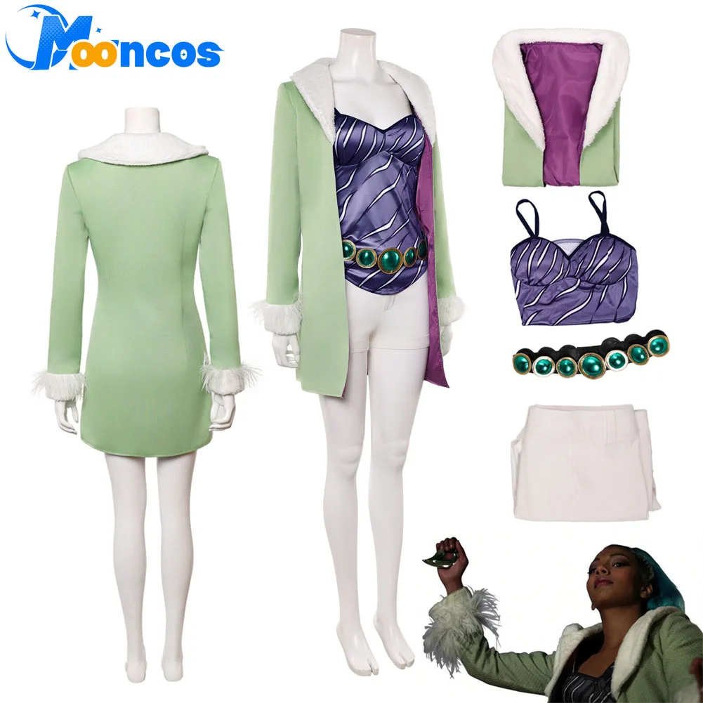 

Miss Wednesday Cosplay Costume Women Fantasy Coat Top Pants Belt Movie Navigation Disguise Clothing Female Halloween Carnival